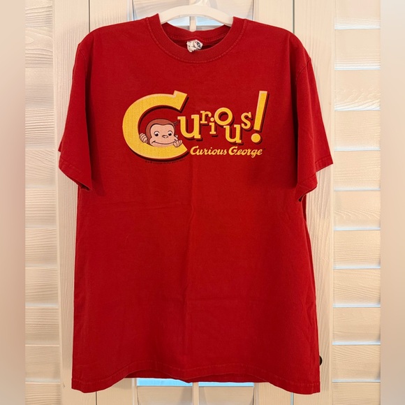 Jerzees Tops - Curious George T-Shirt, Unisex Adult Medium